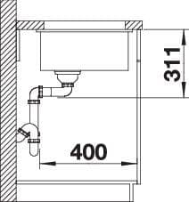 Мойка BLANCO SUBLINE 500-U PuraPlus CERAMIC