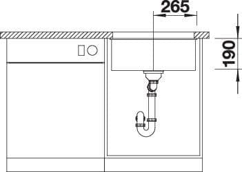 Мойка BLANCO SUBLINE 500-U SILGRANIT (for Coloured Components)