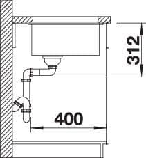 Мойка BLANCO SUBLINE 500-U SILGRANIT (for Coloured Components)