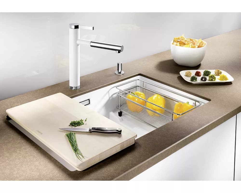 Мойка BLANCO SUBLINE 700-U Level SILGRANIT с корзинкой