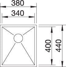 Мойка BLANCO ZEROX 340-IF нержавеющая сталь